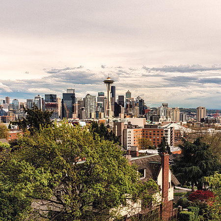 20190415-JAH06881(Square): Seattle city skyline from Kerry Park.