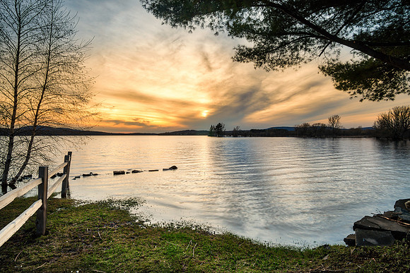 20190430-JAH07163: Tupper Lake from the Sunset Park Motel in Tupper Lake NY Adirondacks.