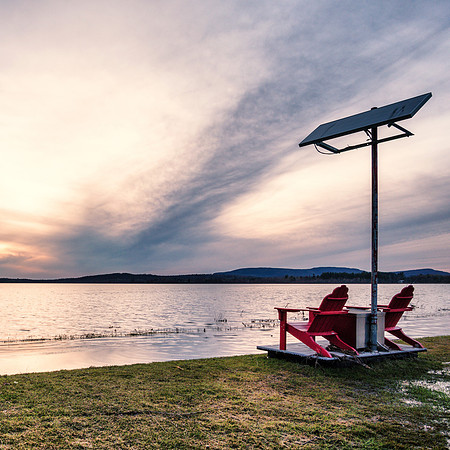 20190430-JAH07200: High Tech solar ADK chairs in Tupper Lake NY (Square image)