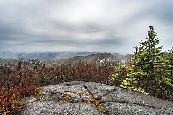 20190501-JAH07302: Last remains of winter on St Regis Mountain near Saranac Lake, NY Adirondacks.