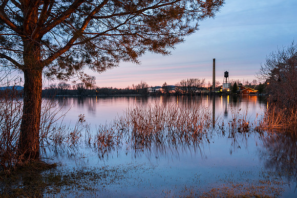 20190430-JAH07273: Spring flooding at the Municipal Park in Tupper Lake NY, Adirondacks.