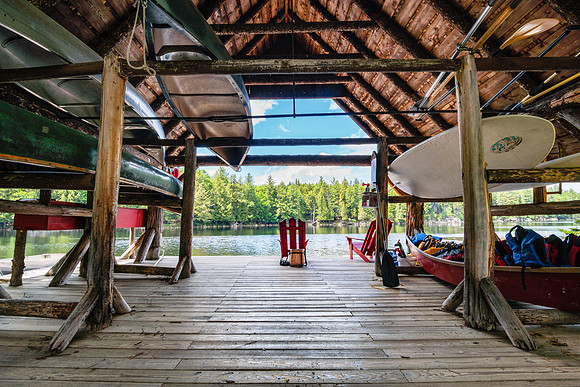 20190629-JAH07916: Boat house at the Great Camp Sagamore, Adirondacks NY.