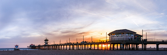 20190915-JAH00058: Hunting beach pier at sunset, Los Angeles California.