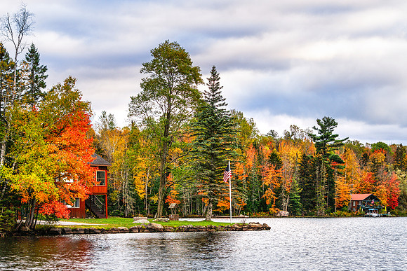 20191004-JAH00941:  Lake Abanakee in the town of Indian Lake, Adirondacks New York.