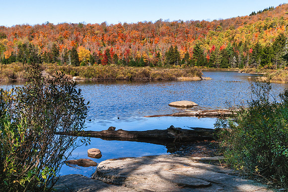 20191008-JAH01731: Peaked Mountain Pond along the 13th Lake Trail.