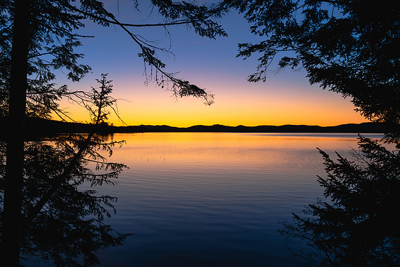 20191008-JAH02433: Raquette Lake sunset from the Golden Beach campground in upstate New York.