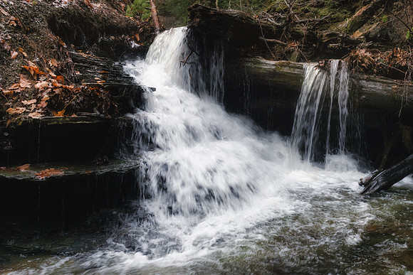 20200111-JAH03384: Hiking through the creek during a rare winter thaw at Conklin Gully, NY State.