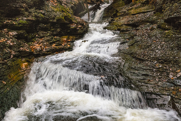 20200111-JAH03320: Hiking through the creek during a rare winter thaw at Conklin Gully, NY State.