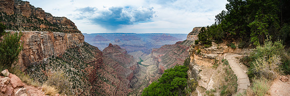 20200821-JAH08063-Pano: Bright Angel Trail, Grand Canyon Arizona.