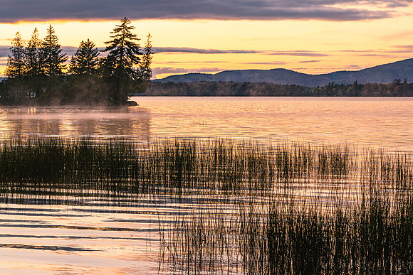 20201003-JAH09784: Dusk at Raquette Lake and the Golden Beach NYS Campground.