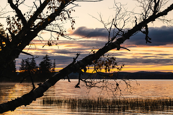 20201003-JAH09840: Dusk at Raquette Lake and the Golden Beach NYS Campground.