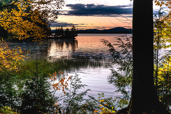20201003-JAH09870: Dusk at Raquette Lake and the Golden Beach NYS Campground.