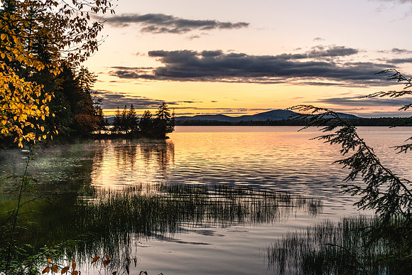 20201003-JAH09876: Dusk at Raquette Lake and the Golden Beach NYS Campground.